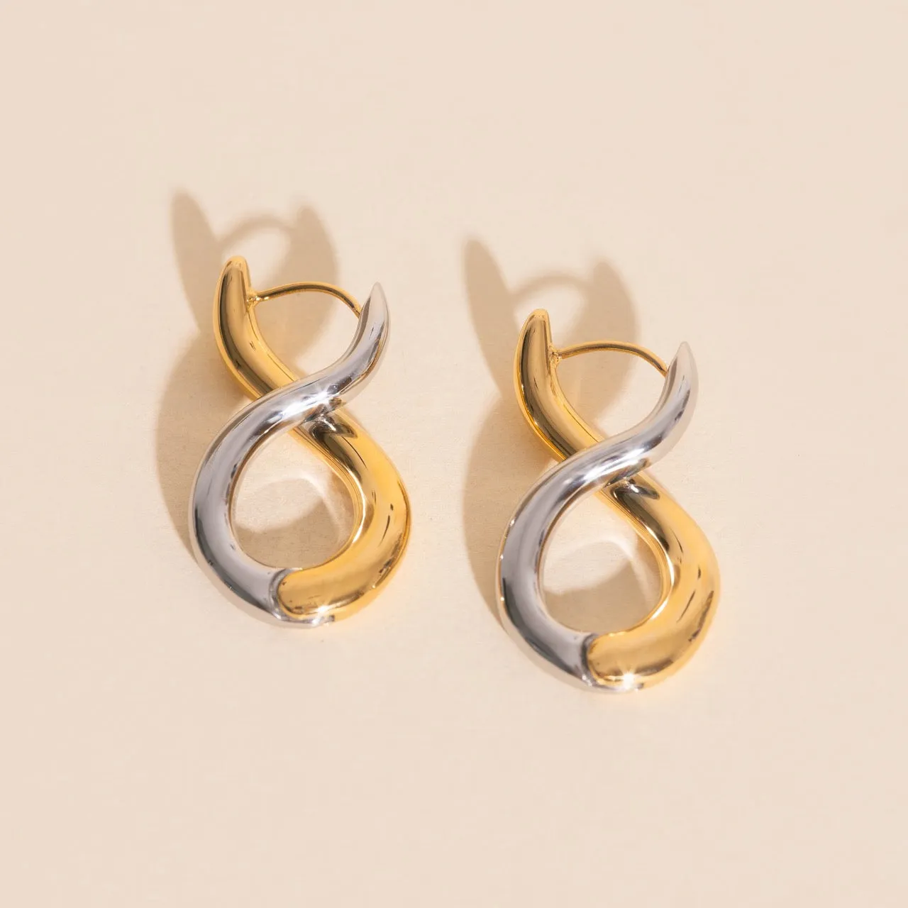 Infinity Chunky Rounded Huggie Hoop Tiny Accessory Unique Must-Have