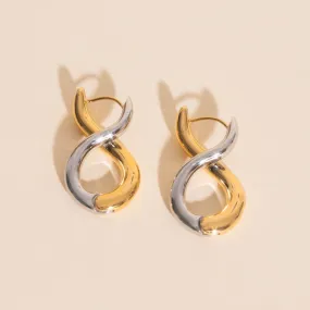 Infinity Chunky Rounded Huggie Hoop Pretty Accessory Summer Embellishment