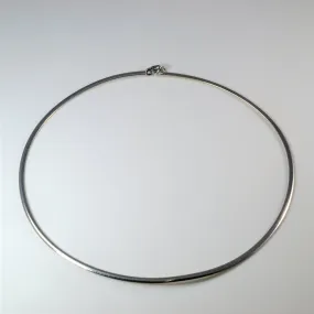 Reversible Yellow and White Gold Snake Chain Choker | 16" | Impressive Finish