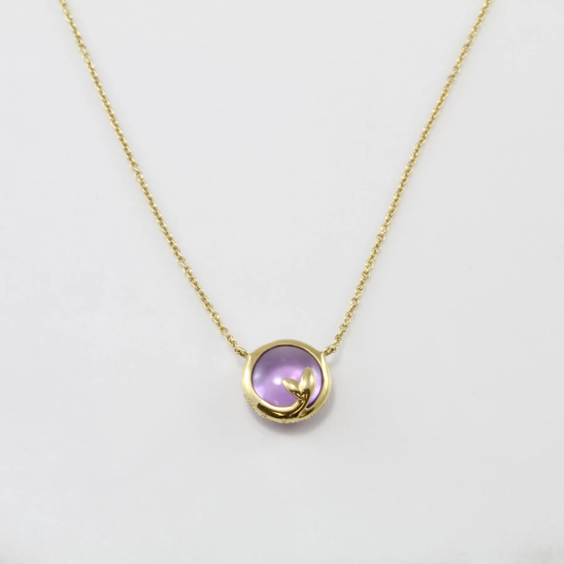 'Tiffany & Co.' Paloma Picasso Olive Leaf Amethyst Necklace | 3.00 ct | 18" | Premium Detail Chic Pop