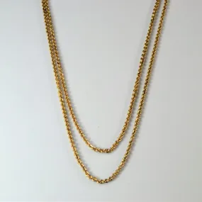 Rolo Link Double Chain with Dog Clip | 24" | Youthful Glow