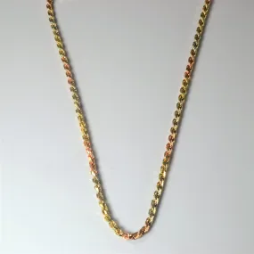 Casual Classic 14k Tri Tone Gold Rope Chain | 18" |