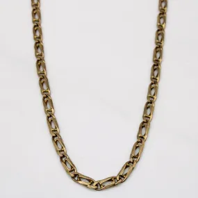 Iconic design 9k Yellow Gold Modified Anchor Link Chain | 18" |
