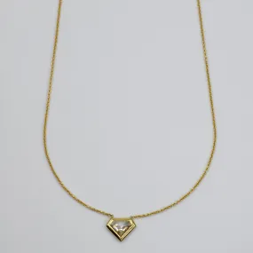 Rose Cut Diamond Shaped Diamond Necklace | 0.30 ctw | 20" | Luxurious Piece