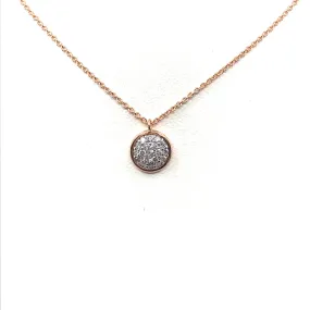 Rose Gold Circle Pendant Necklace Premium Jewelry