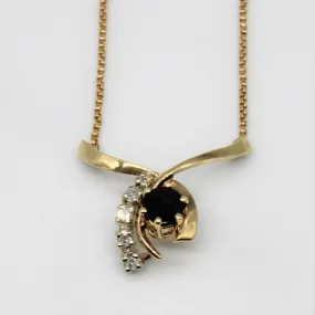 Designer Craft Essential Accessory Sapphire & Diamond Criss Cross Necklace | 0.42ct, 0.05ctw | 15" |