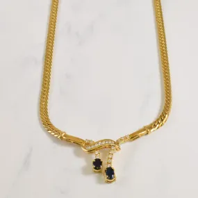 Distinctive pieces Sapphire & Diamond Necklace | 1.00ctw, 0.40ctw | 17" |