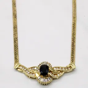 Subtle Beauty Sapphire & Diamond Necklace | 1.75ct, 0.55ctw | 17" |