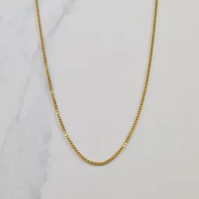 10k Yellow Gold Box Chain | 20" | Soft Materials