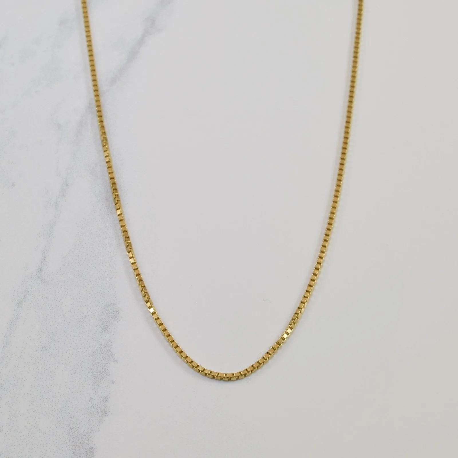 10k Yellow Gold Box Chain | 20" | Soft Materials