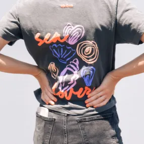 Unique Aesthetic Sea Lover Cropped Tee