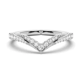 Classic Curved V Moissanite Wedding Band Excellent Piece Amazing Jewelry