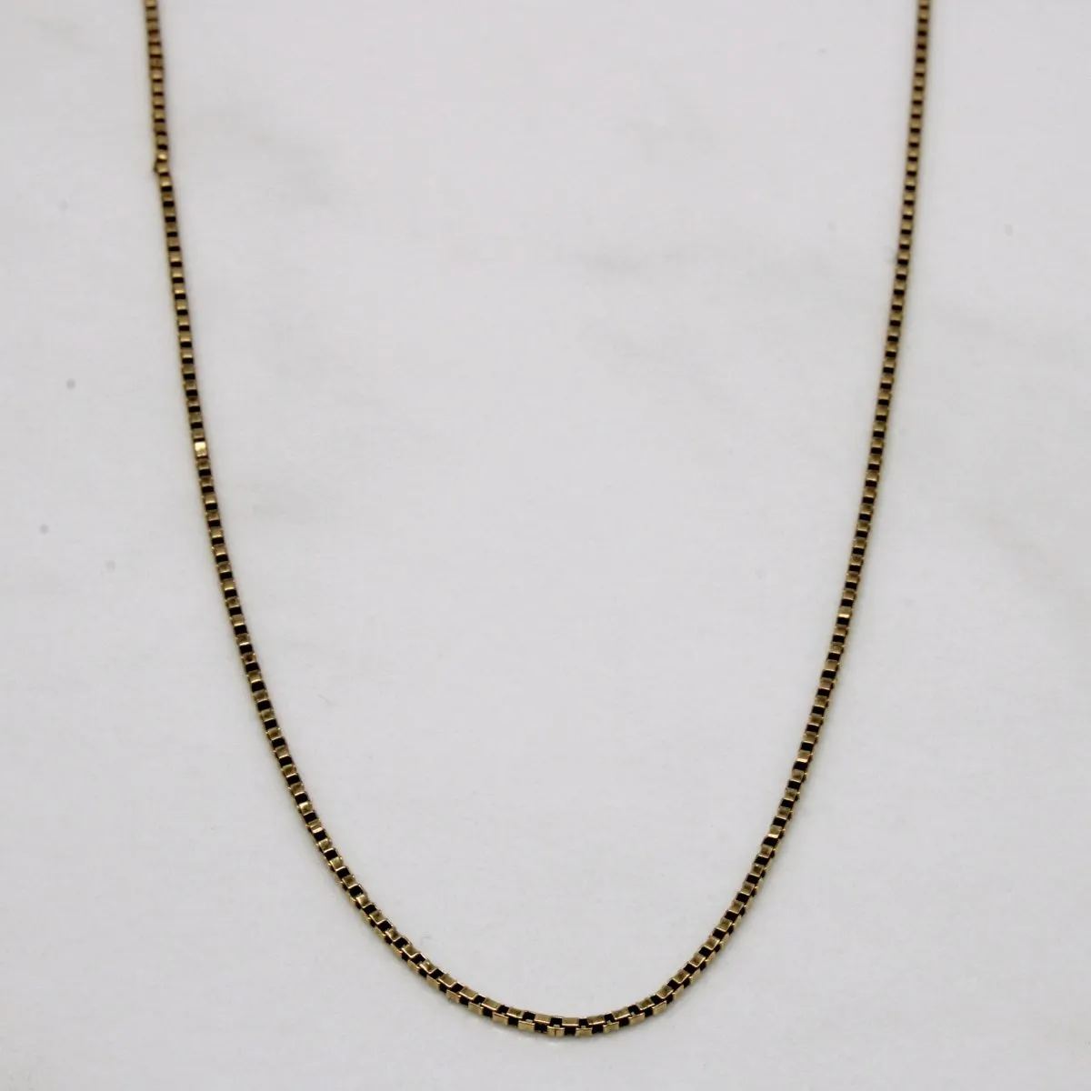 Unique Gem 10k Yellow Gold Box Link Chain | 28" |