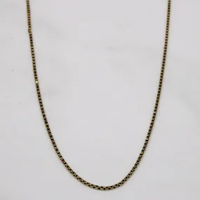 Unique Gem 10k Yellow Gold Box Link Chain | 28" |