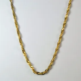 10k Yellow Gold Singapore Chain | 34" | Sophisticated Accent