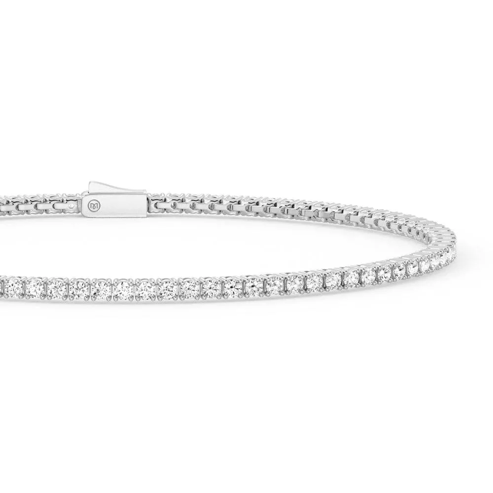 Graceful Craft Classic Sparkle Floating U Prong 2.5mm Moissanite Tennis Bracelet