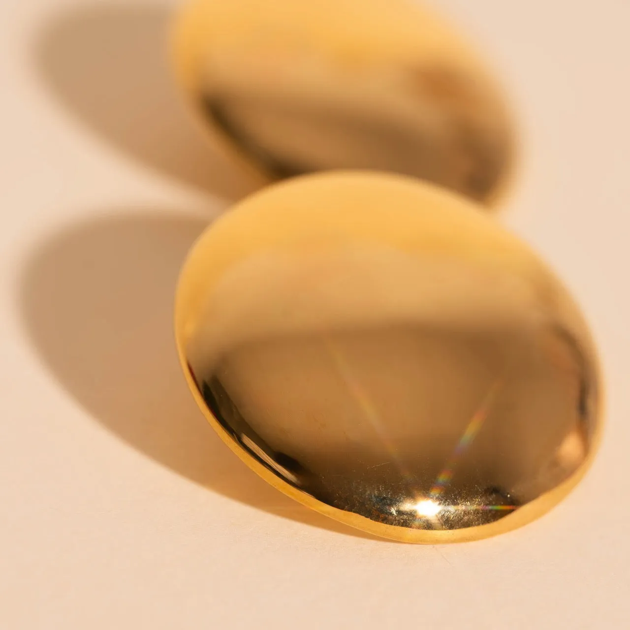 Jumbo Button Stud Earrings Exquisite Product