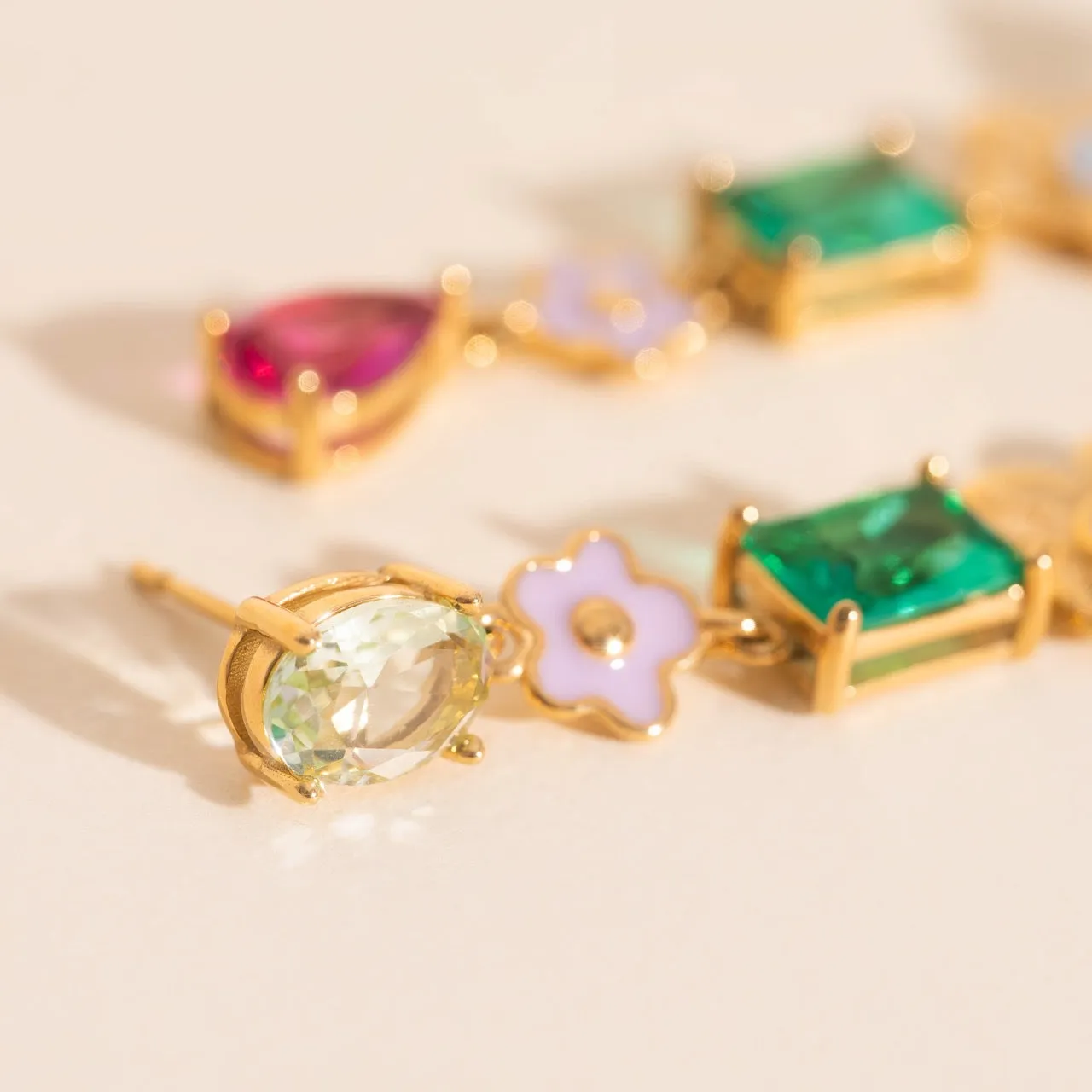 Ornate Accent Afterglow Stud Earrings