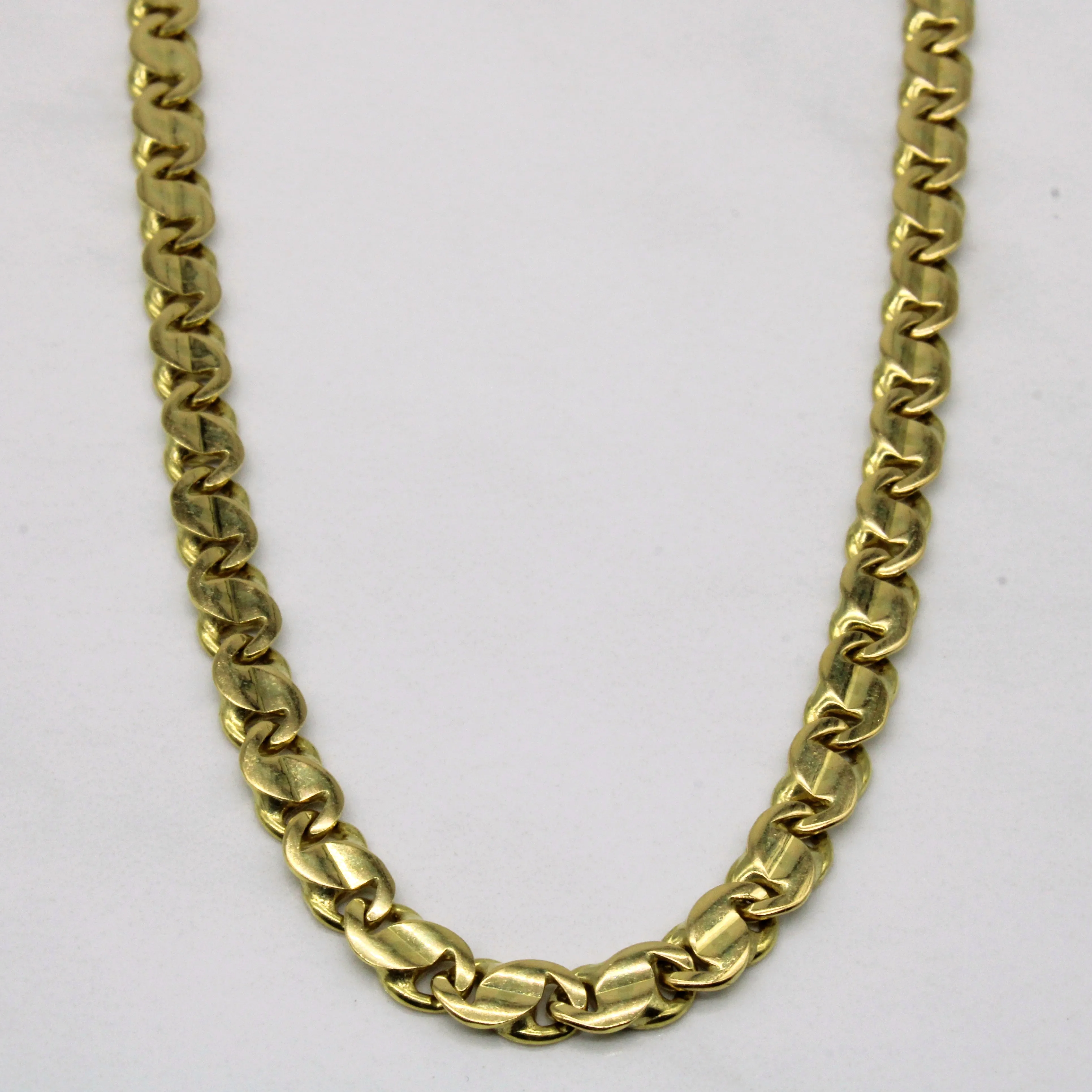 18k Yellow Gold Chain | 20" | Sculpted Sparkle Graceful Twist