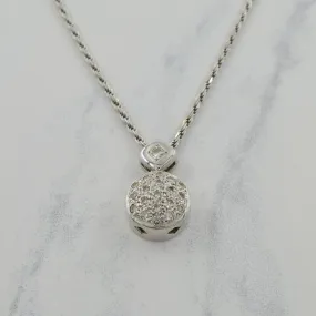 Diamond Pendant Necklace | 0.20ctw | 18.25" | Balanced Detail Chic Pulse