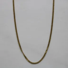 Lustrous Design 10k Yellow Gold Curb Chain | 26" |