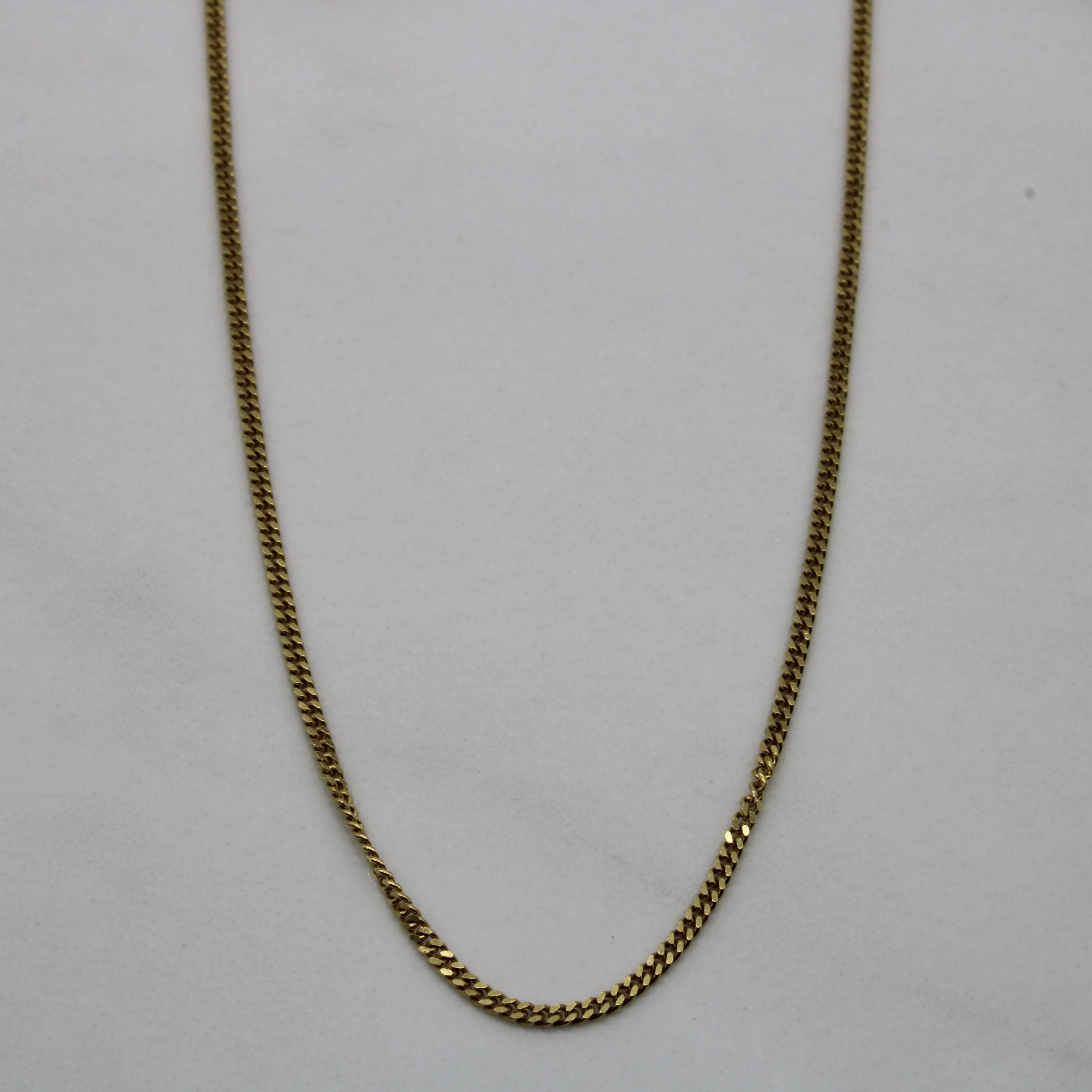Lustrous Design 10k Yellow Gold Curb Chain | 26" |