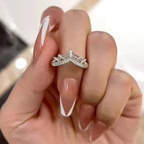 Bold Layering Louily Unique Cobweb Design Round Cut Wedding Band In Sterling Silver