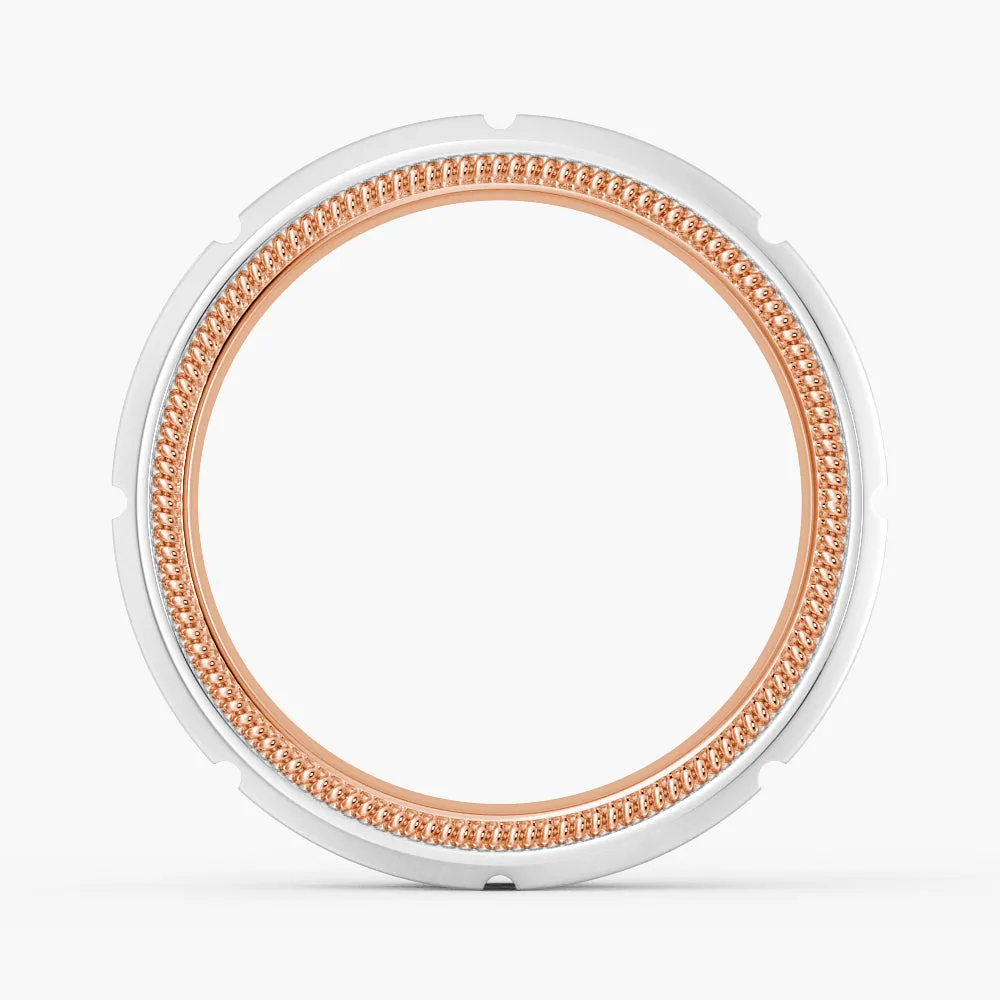 Formal Fit Enchanted Look 7.5mm Modern Design Men's Band