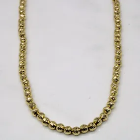 Minimal Glow Luminous Touch 18k Yellow Gold Beaded Chain | 17" |