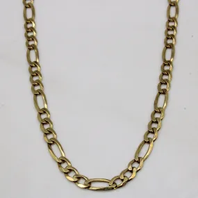 Glamorous Pieces 10k Yellow Gold Figaro Chain | 20" |