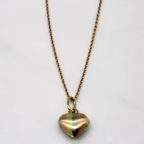 Precious Appeal Distinctive Jewelry 14k Tri Tone Gold Heart Pendant & Necklace | 18" |
