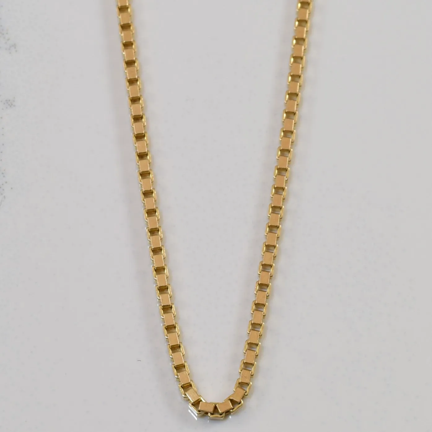 10k Yellow Gold Box Chain | 16" | Alluring Shine