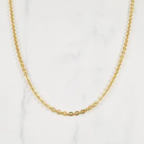 Heirloom Accent Refined Texture 18k Yellow Gold Curb Chain | 24" |