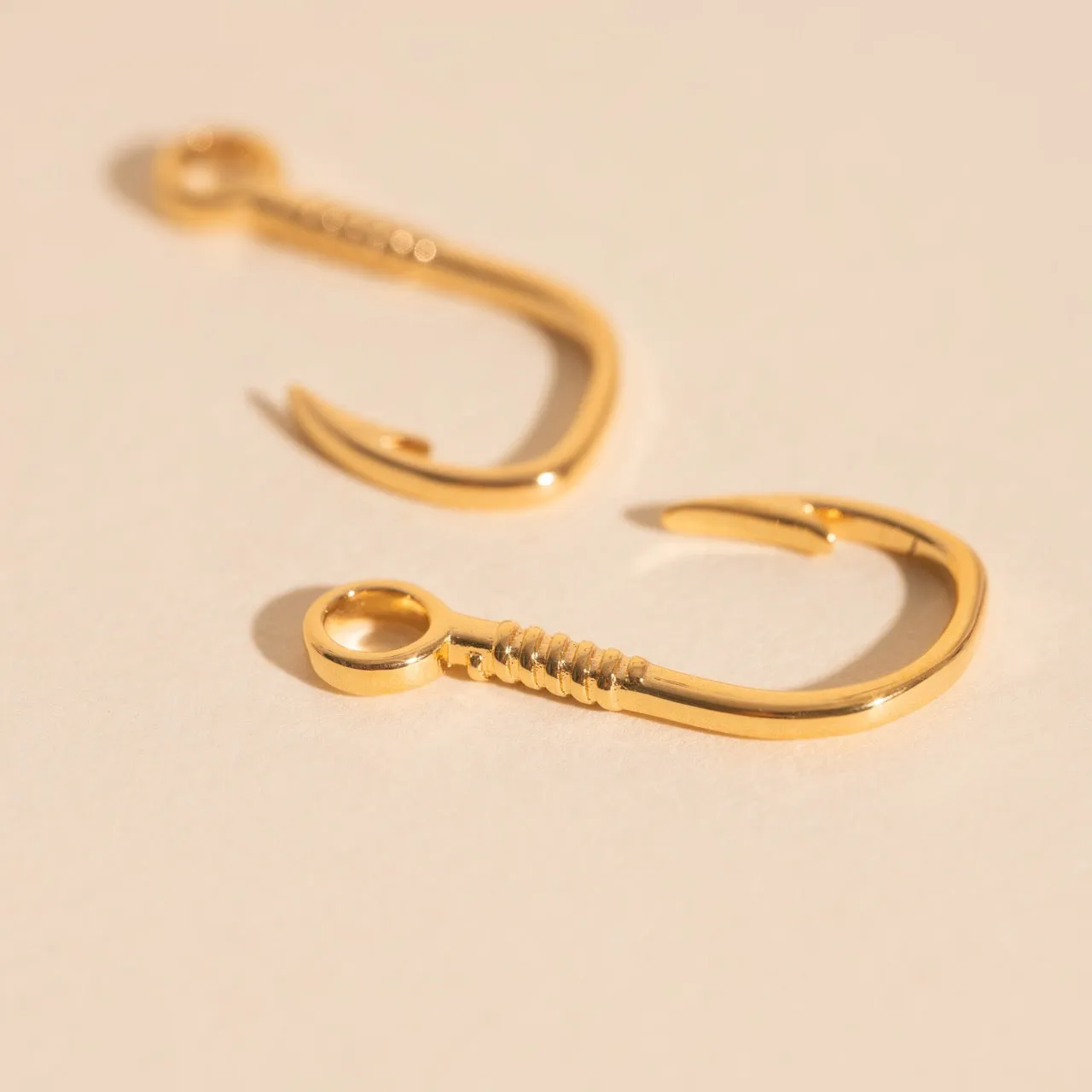 Fish Hook Huggie Hoop Charms Casual Trinket