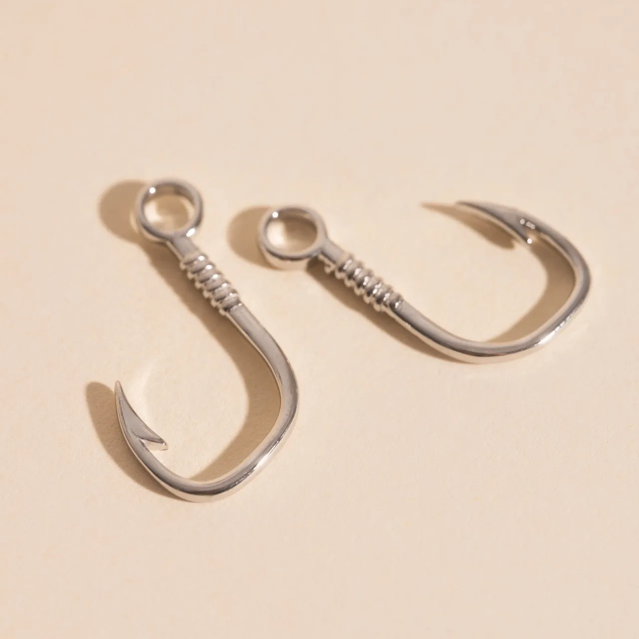 Graceful Embellishment Fish Hook Huggie Hoop Charms