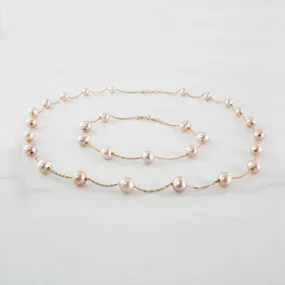 Effy' Pearl Bracelet & Necklace Set | Everyday Chic Modern Outfit