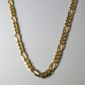 10k Yellow Gold Figaro Chain | 24" | Timeless Gems Fashion Jewelry