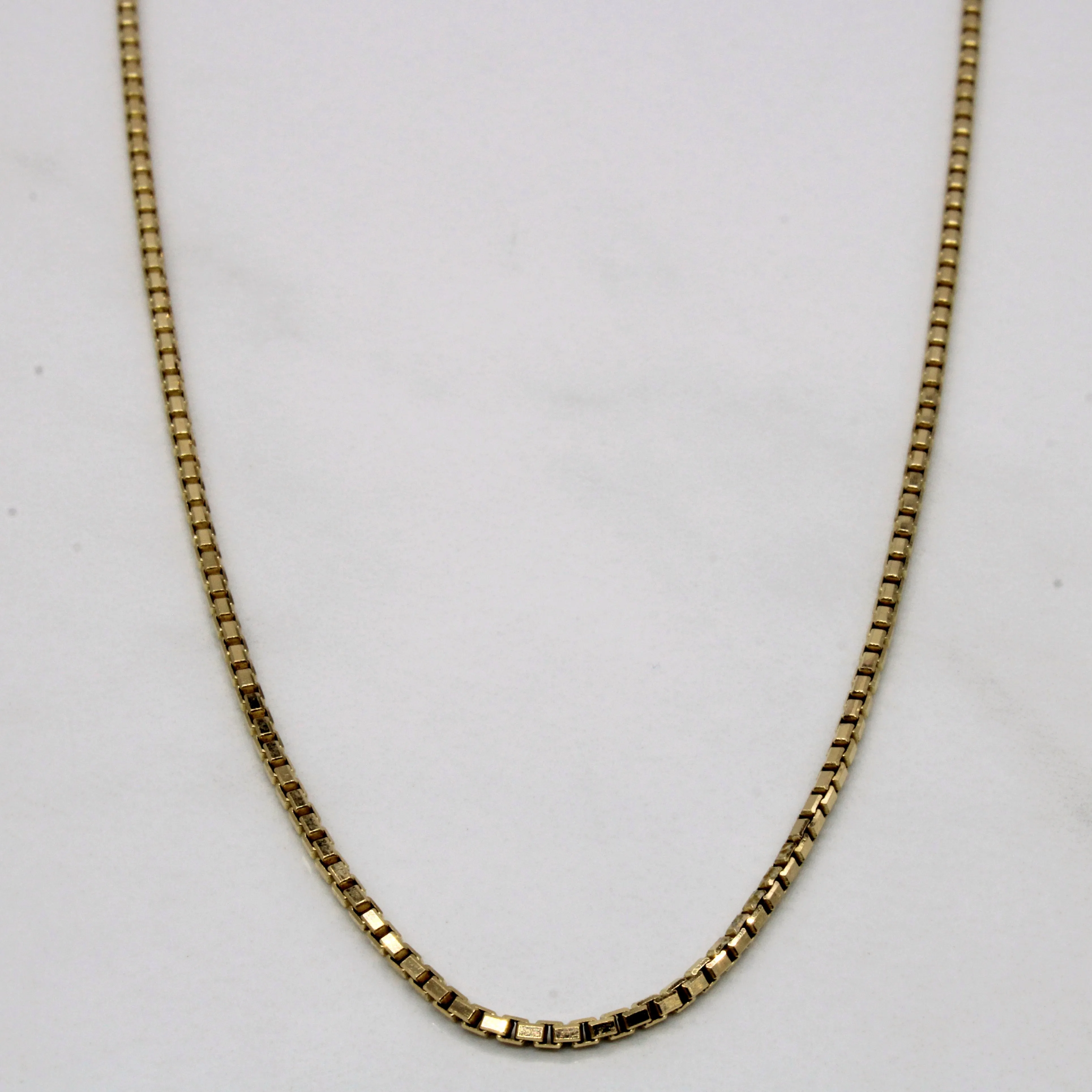 18k Yellow Gold Box Link Chain | 22" | Glamour Shine