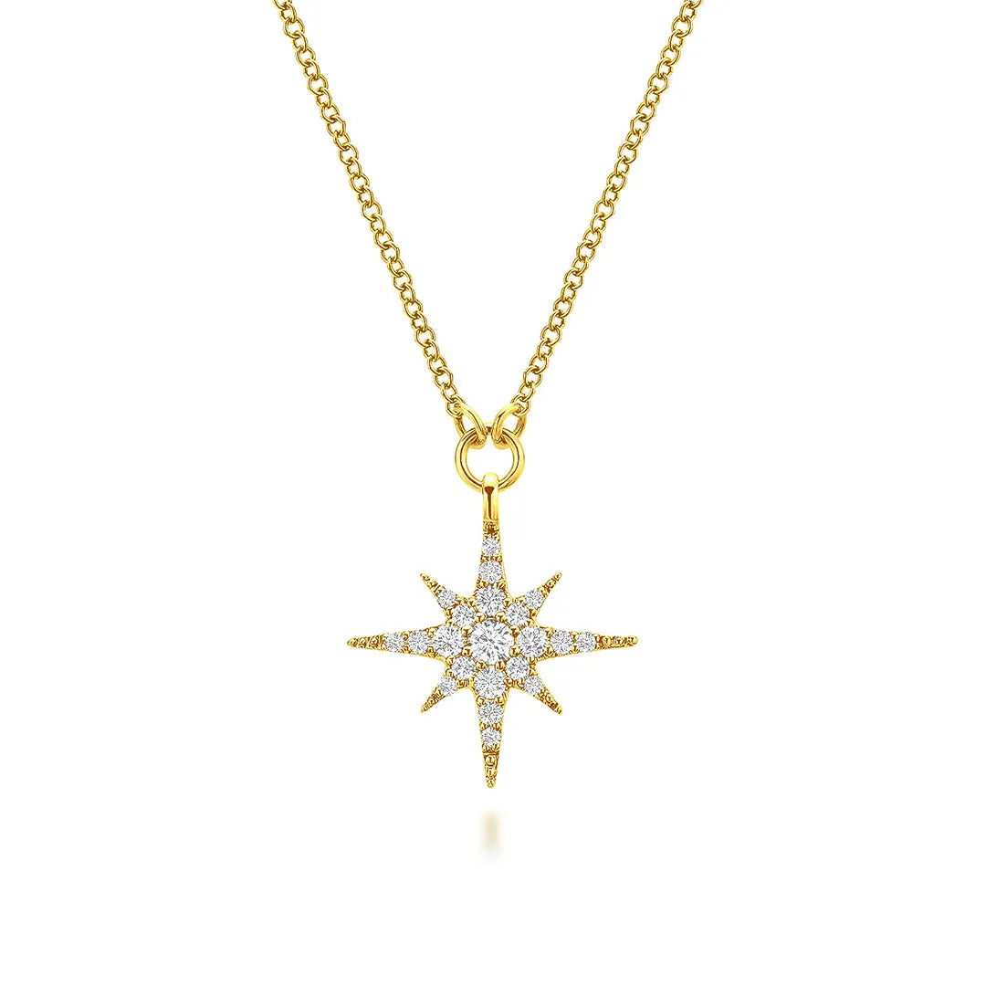 Ethereal Vibe Starburst Moissanite Pendant Necklace