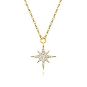 Ethereal Vibe Starburst Moissanite Pendant Necklace