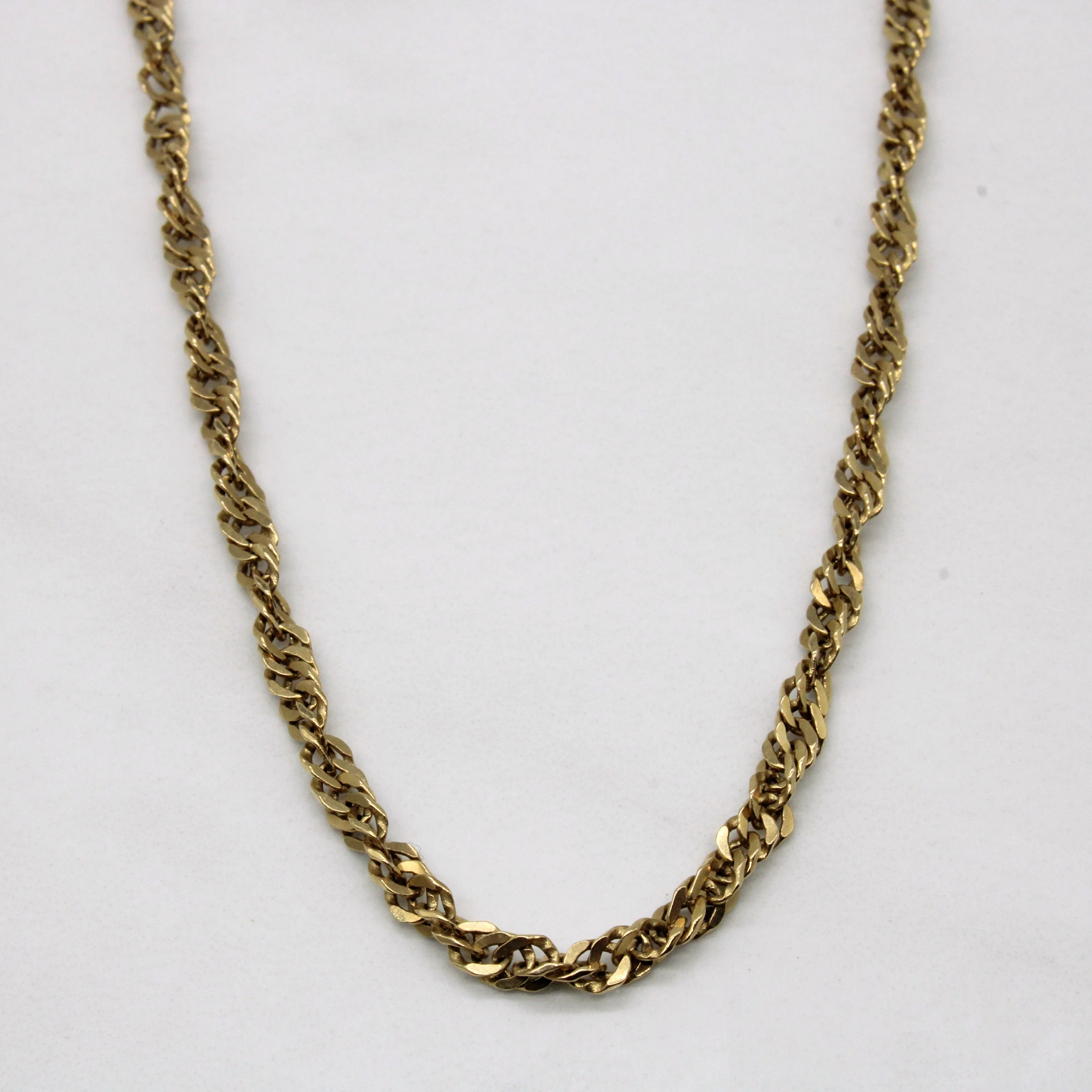 10k Yellow Gold Singapore Chain | 21" | Fashion pieces