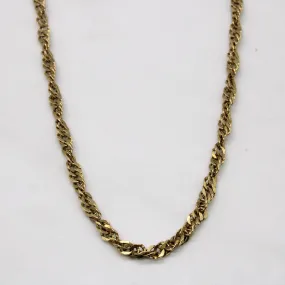 10k Yellow Gold Singapore Chain | 21" | Fashion pieces
