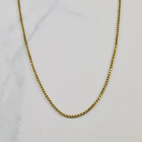 Everyday Pieces 10k Yellow Gold Box Chain | 21" |