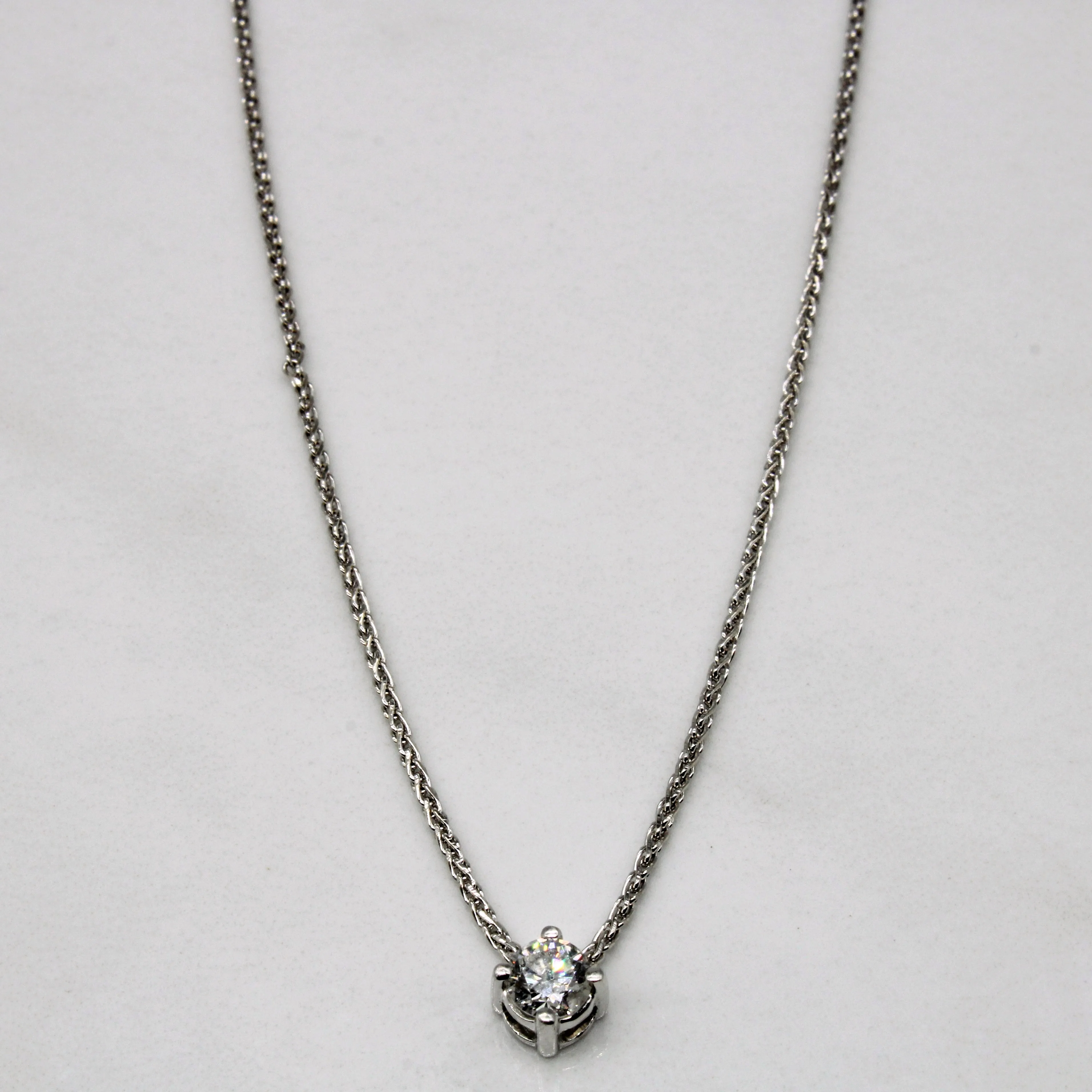Romantic Moment Solitaire Diamond Necklace | 0.31ct | 18" |