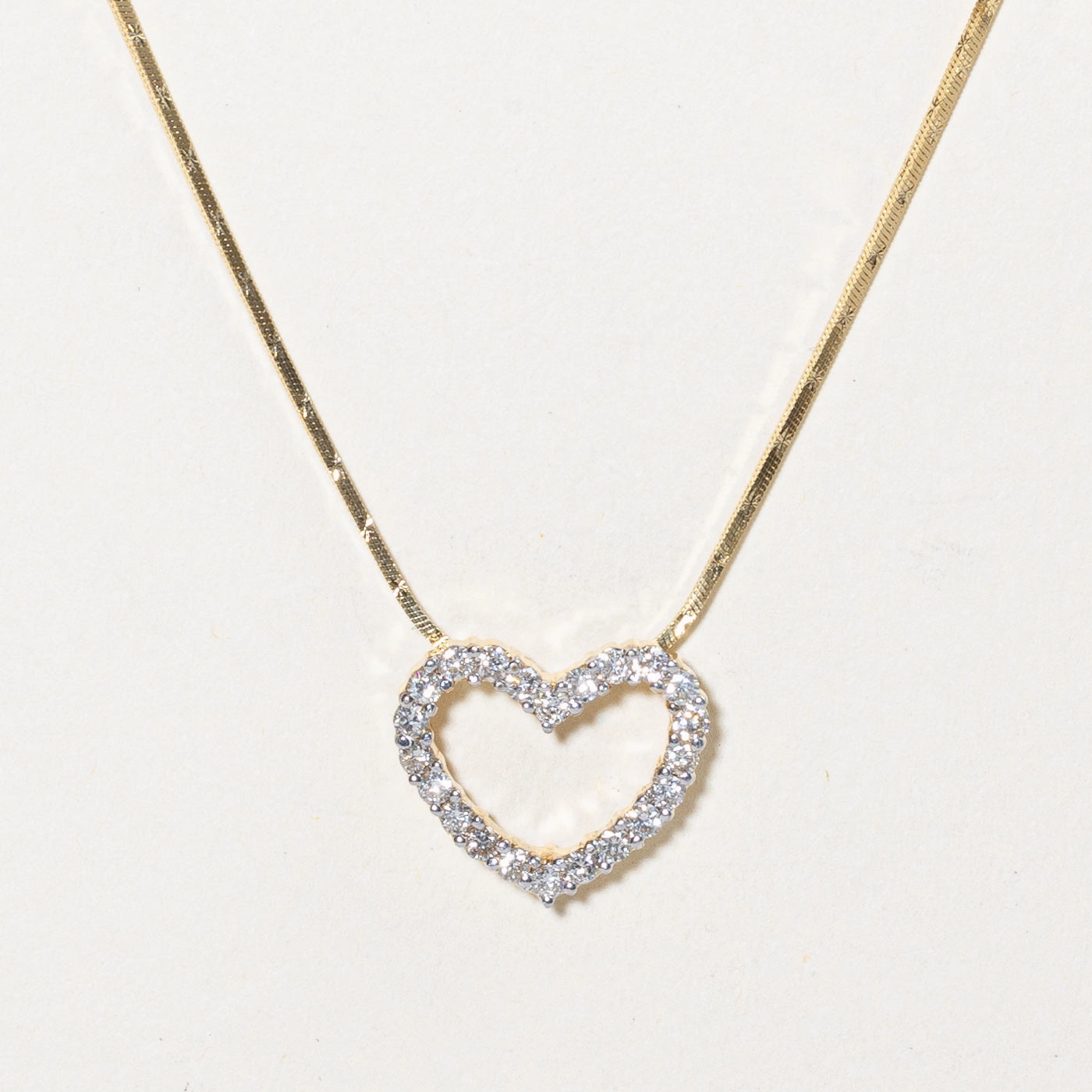Diamond Heart Pendant Necklace | 0.50ctw | 16" | Trendy Appeal Luxury Spark