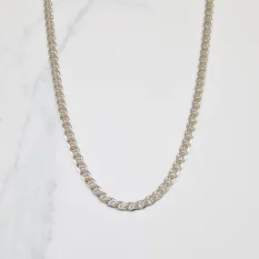 10k White Gold Anchor Chain | 20" | Sophisticated Shape Dazzling Sparkle