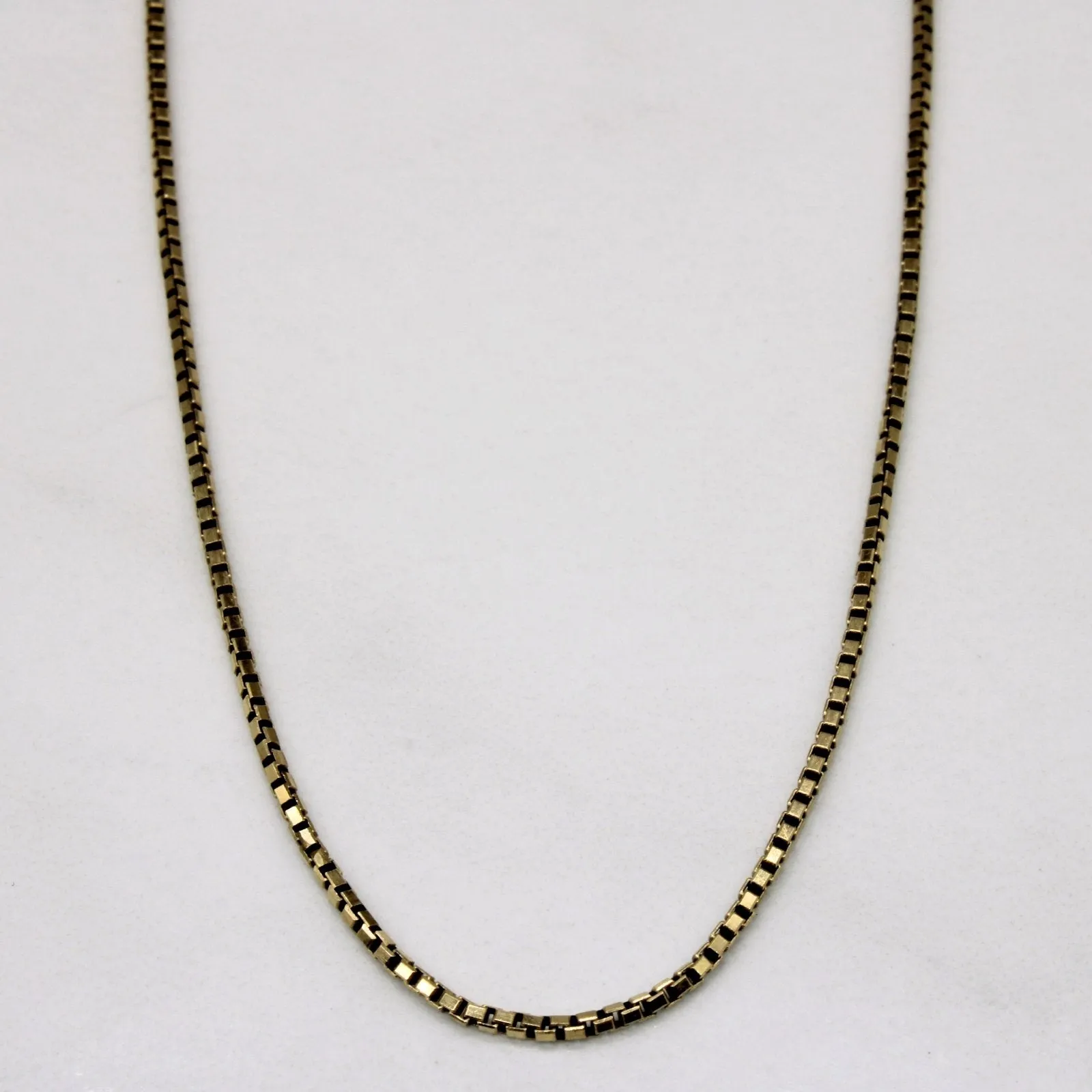 10k Yellow Gold Box Link Chain | 18" | Casual Wear