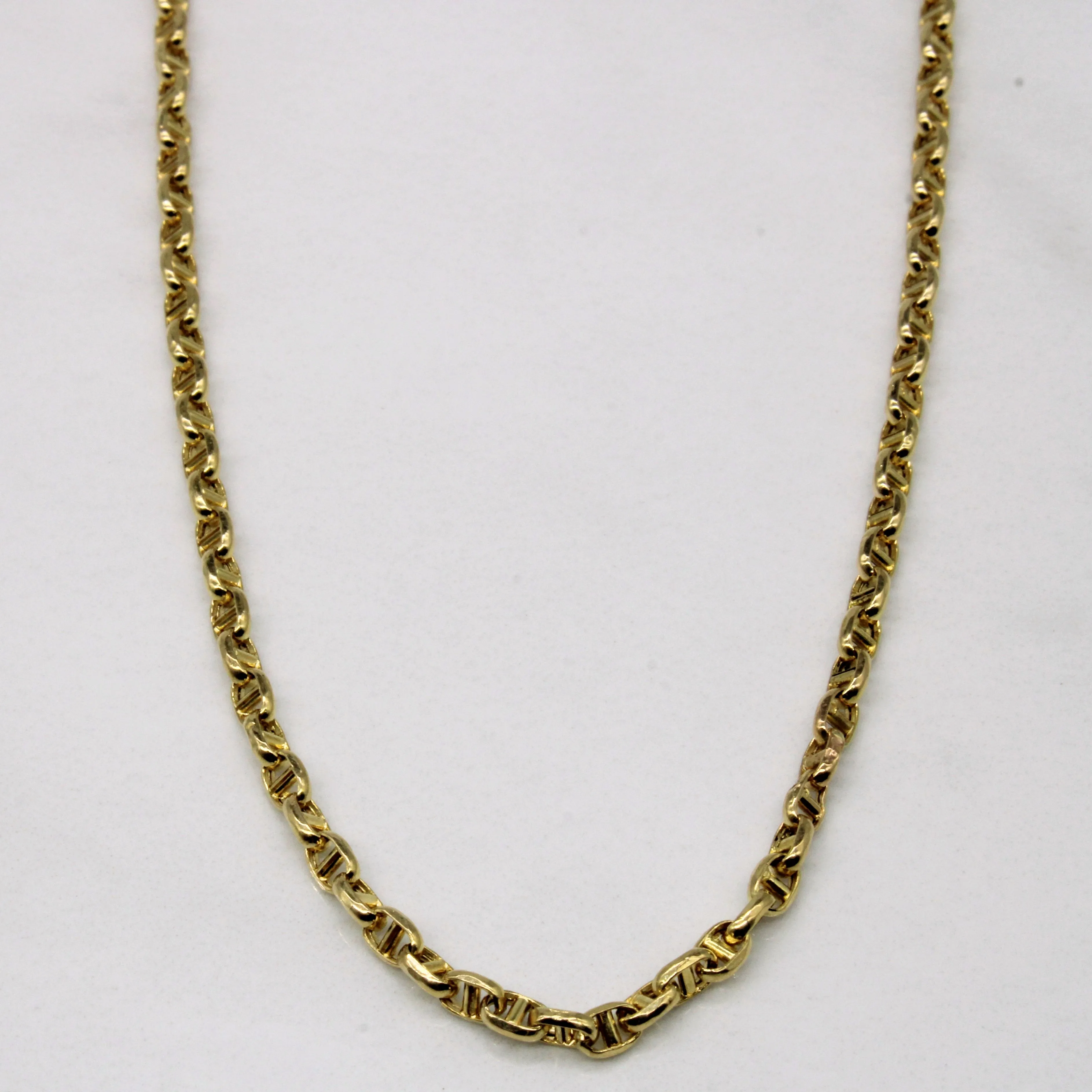 True Shine 18k Yellow Gold Anchor Link Chain | 23" |