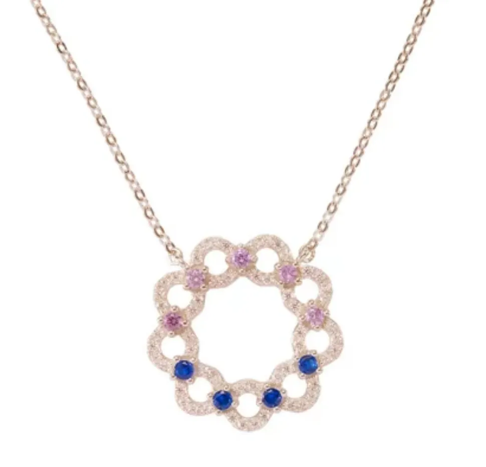 Sterling Silver Colorful Necklace Durable Jewelry Great Style