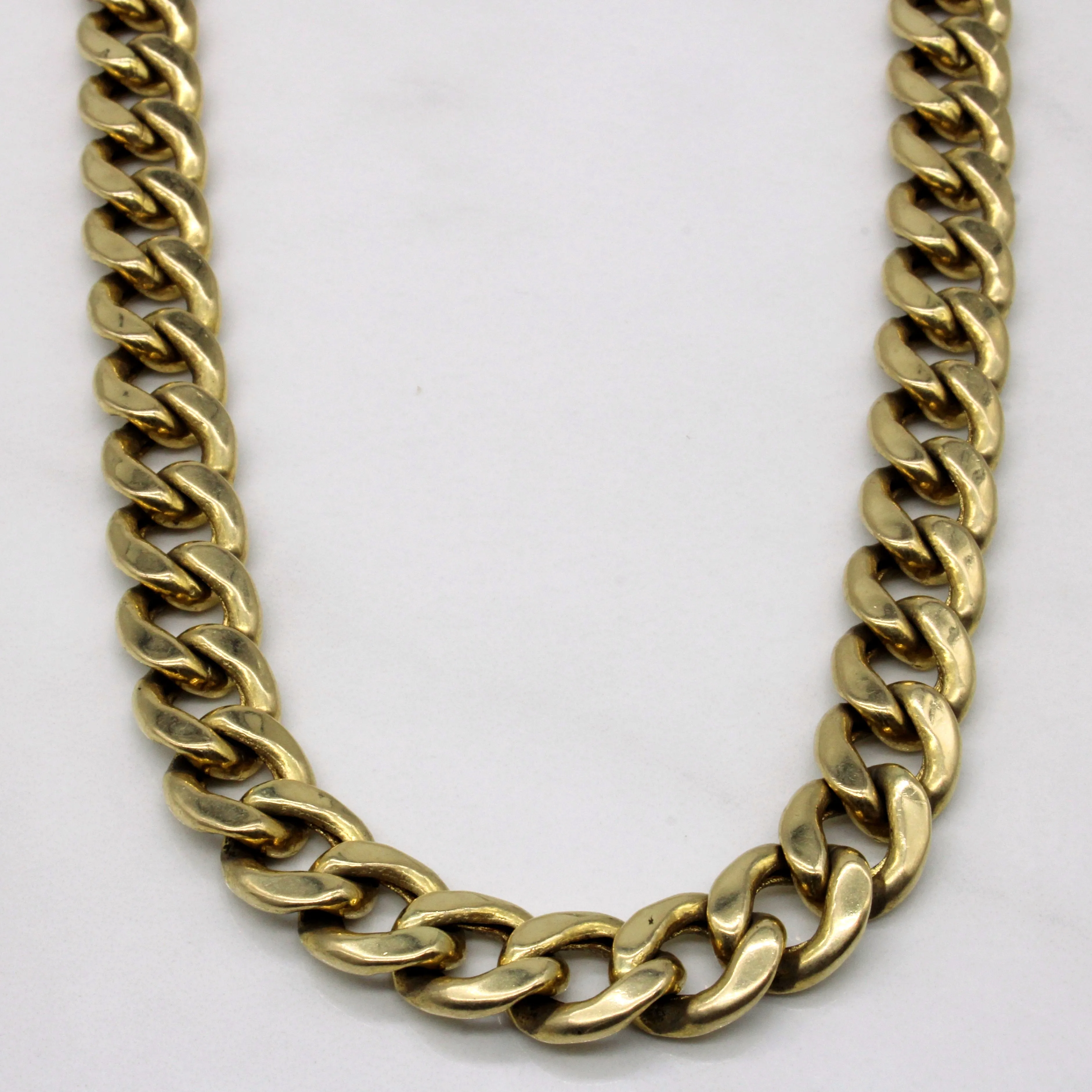 14k Yellow Gold Curb Link Chain | 24" | Sparkling Touch